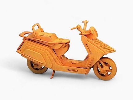 Sustainable scooter toy from agricultural waste