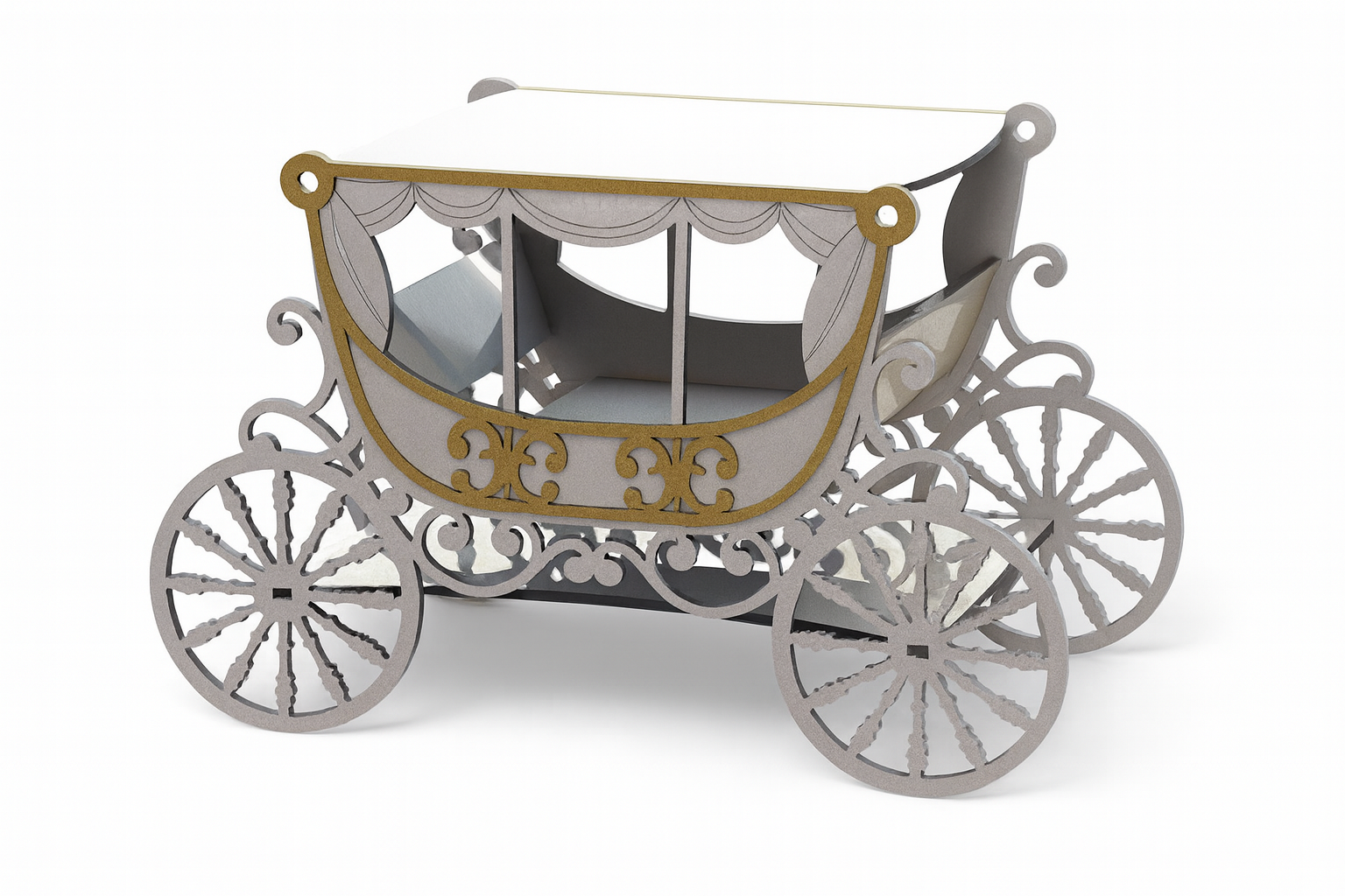 Historical chariot model toy made from eco-friendly materials